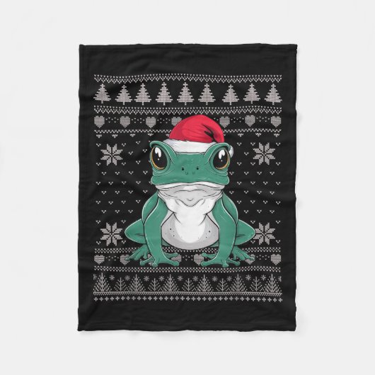 Funny Ison Dart Frog Ugly Christmas Sweater Santa  Fleece Deken (Voorkant)