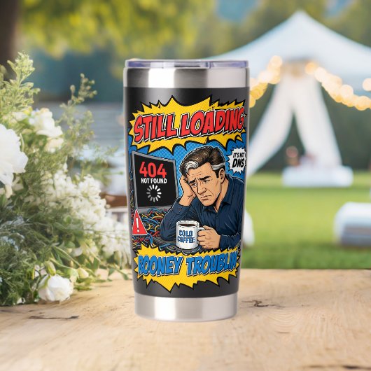 Funny IT Tech Humour loading Pop Art Geïsoleerde Drinkbeker (Bruiloft (Gedraaid) )