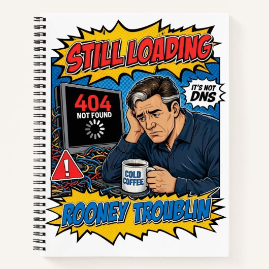 Funny IT Tech Humour loading Pop Art Notitieboek (Voorkant)