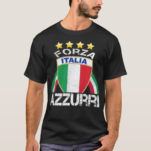 Funny Italia Football Soccer Italiaanse vlag b T-shirt (Voorkant)