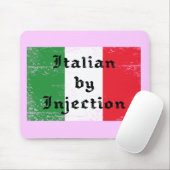 Funny Italiaans bij injectie Mousepad Muismat (Met muis)