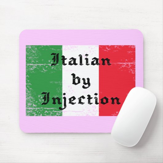 Funny Italiaans bij injectie Mousepad Muismat (Met muis)