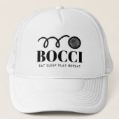 Funny Italiaanse bocci ball sport trucker hoed Trucker Pet (Voorkant)