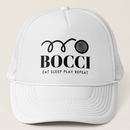 Funny Italiaanse bocci ball sport trucker hoed Trucker Pet (Voorkant)