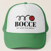 Funny Italiaanse bocci ball sporttrucker Trucker Pet (Voorkant)