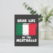 Funny Italiaanse Gift Idea Meatball Italië vlag1 Briefkaart (Staand voorkant)