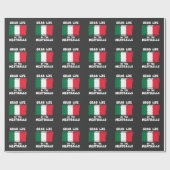 Funny Italiaanse Gift Idea Meatball Italië vlag1 Cadeaupapier (Vlak)