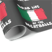 Funny Italiaanse Gift Idea Meatball Italië vlag1 Cadeaupapier (Rol Hoek)