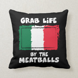 Funny Italiaanse Gift Idea Meatball Italië vlag1 Kussen