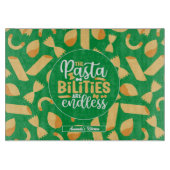 Funny Italiaanse Quote Retro Pasta Pattern Snijplank (Voorkant)