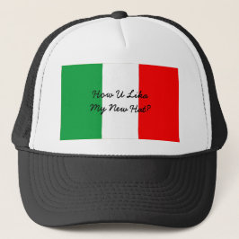 Funny Italian Accent and Flag of Italië Trucker Pet