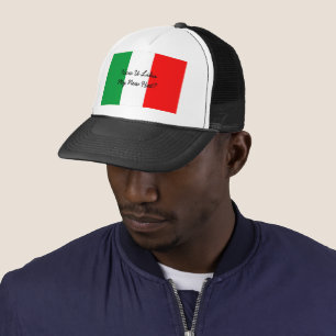 Funny Italian Accent and Flag of Italië Trucker Pet