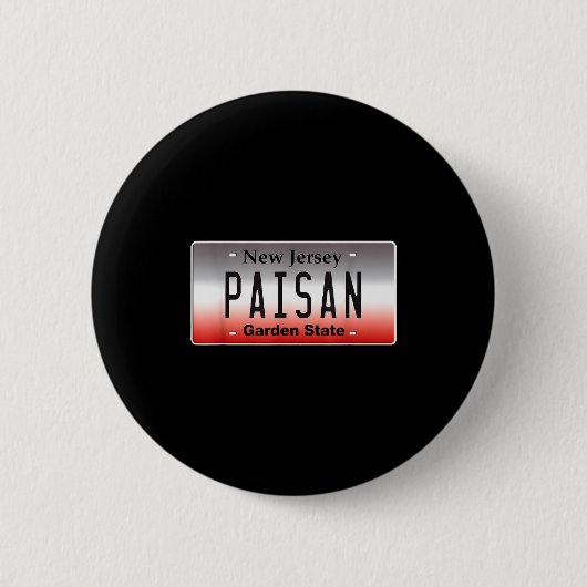 Funny Italian American Flag Paisan Nj New Jersey C Ronde Button 5,7 Cm (Voorkant)