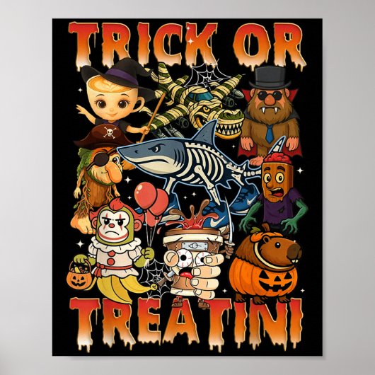 Funny Italian Brain Rot Italian Brainrot Halloween Poster (Voorkant)