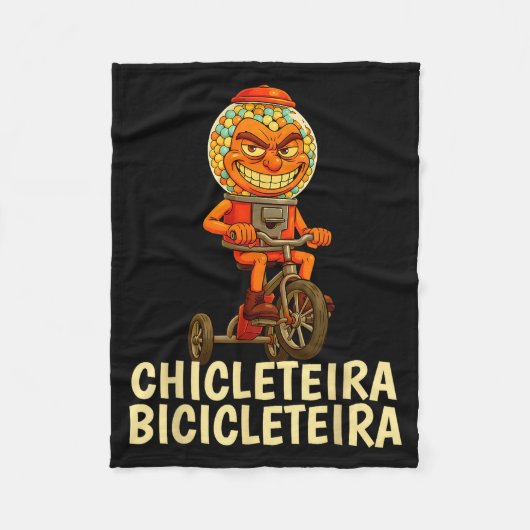 Funny Italian Brainrot Kids Meme Chicleteira Bicic Fleece Deken (Voorkant)