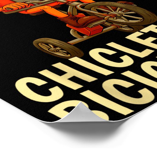 Funny Italian Brainrot Kids Meme Chicleteira Bicic Poster (Hoek)