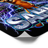 Funny Italian Brainrot Tung Tung Tung Sahur  Poster (Hoek)