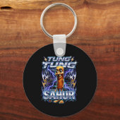 Funny Italian Brainrot Tung Tung Tung Sahur  Sleutelhanger (Voorkant)