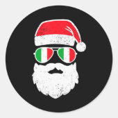 Funny Italian Christmas Pajama Funny Italian Match Ronde Sticker (Voorkant)