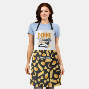 Funny Italy Food Pun Chef Cooking Pasta Pattern Schort