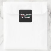 Funny Italy Joke, Italiaans-Amerikaanse familie Vierkante Sticker (Tas)