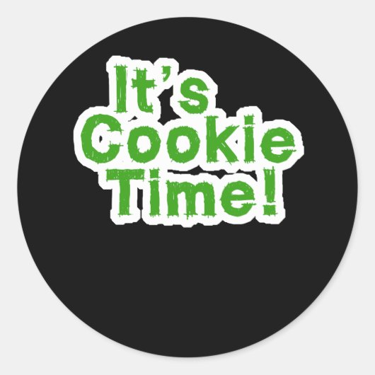 Funny its Cookie Time Scouts Girl Kinder Scouting Ronde Sticker (Voorkant)