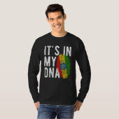 Funny it's in my DNA Ethiopia flag Fingerprint T-shirt (Voorkant volledig)