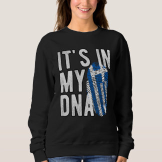 Funny it's in my DNA Greece flag Fingerprint Trui