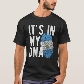 Funny it's in my DNA Guatemala flag Fingerprint T-shirt