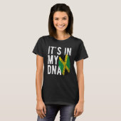 Funny it's in my DNA Jamaica flag Fingerprint T-shirt (Voorkant volledig)