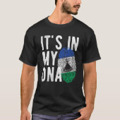 Funny it's in my DNA Lesotho flag Fingerprint T-shirt (Voorkant)