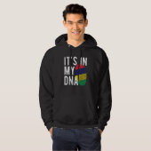 Funny it's in my DNA Mauritius flag Fingerprint Hoodie (Voorkant volledig)