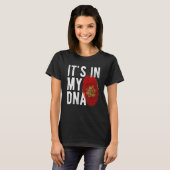 Funny it's in my DNA Montenegro flag Fingerprint T-shirt (Voorkant volledig)