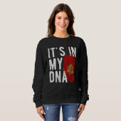 Funny it's in my DNA Montenegro flag Fingerprint Trui (Voorkant volledig)