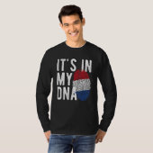 Funny it's in my DNA Netherlands flag Fingerprint T-shirt (Voorkant volledig)