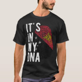 Funny It's In My Dna Papua New Guinea Flag Fingerp T-shirt (Voorkant)