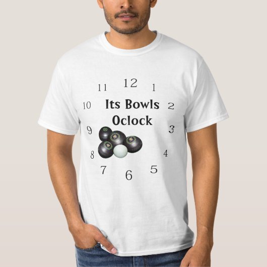 Funny its Lawn Bowls Oclock, T-shirt (Voorkant)