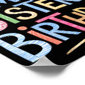 Funny It's My Sister's Birthday Sketch Pencil Arti Poster (Hoek)