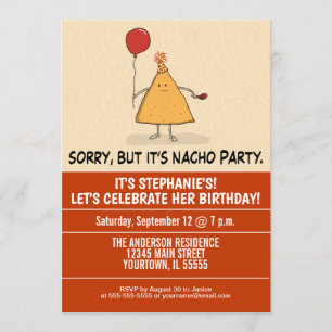 Funny It's Nacho Party Birthday Kaart