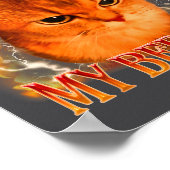 Funny It's Past My Bedtime Cat Meme Animals Humor Poster (Hoek)