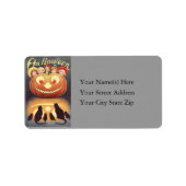 Funny Jack O Lantern Adres Label (Voorkant)