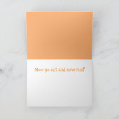 Funny Jack-O-Lantern die Halloween vervoert Kaart (Binnen)