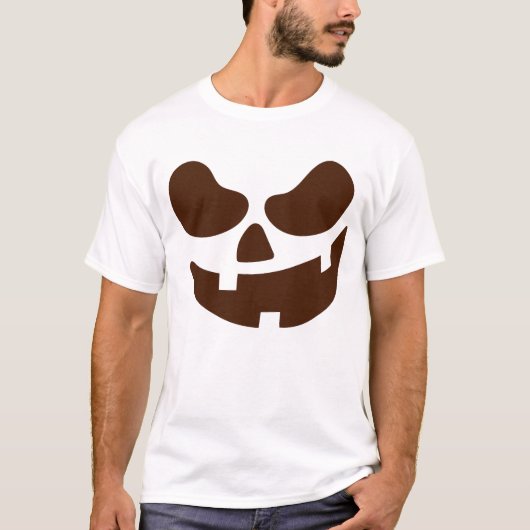 Funny Jack-o'-Lantern Face Halloween T-Shirt (Voorkant)