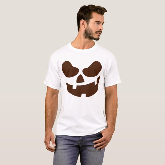 Funny Jack-o'-Lantern Face Halloween T-Shirt (Voorkant volledig)