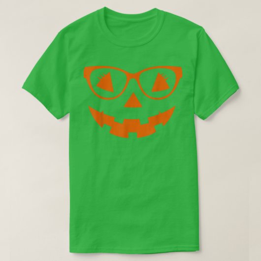 Funny Jack O Lantern Face Pumpkin Halloween Costum T-shirt (Design voorkant)