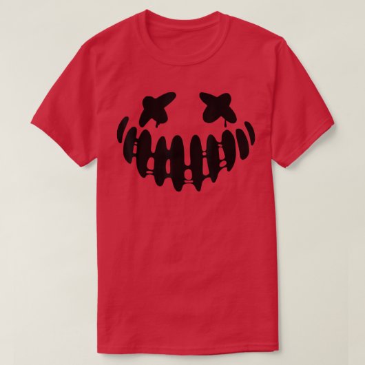 Funny Jack O Lantern Face Pumpkin Scary Halloween T-shirt (Design voorkant)