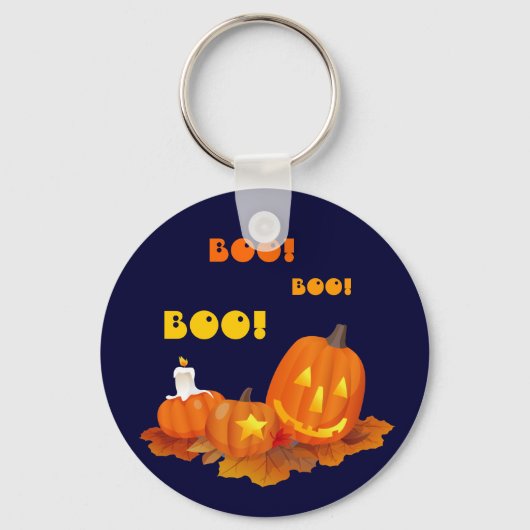Funny Jack O'Lantern Halloween Gift Sleutelhanger (Voorkant)