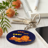 Funny Jack O'Lantern Halloween Gift Sleutelhanger (Zijkant)