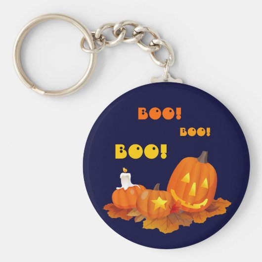 Funny Jack O'Lantern Halloween Gift Sleutelhanger (Voorkant)