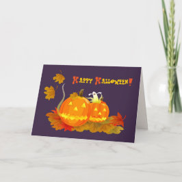 Funny Jack O'Lantern Halloween Kaart
